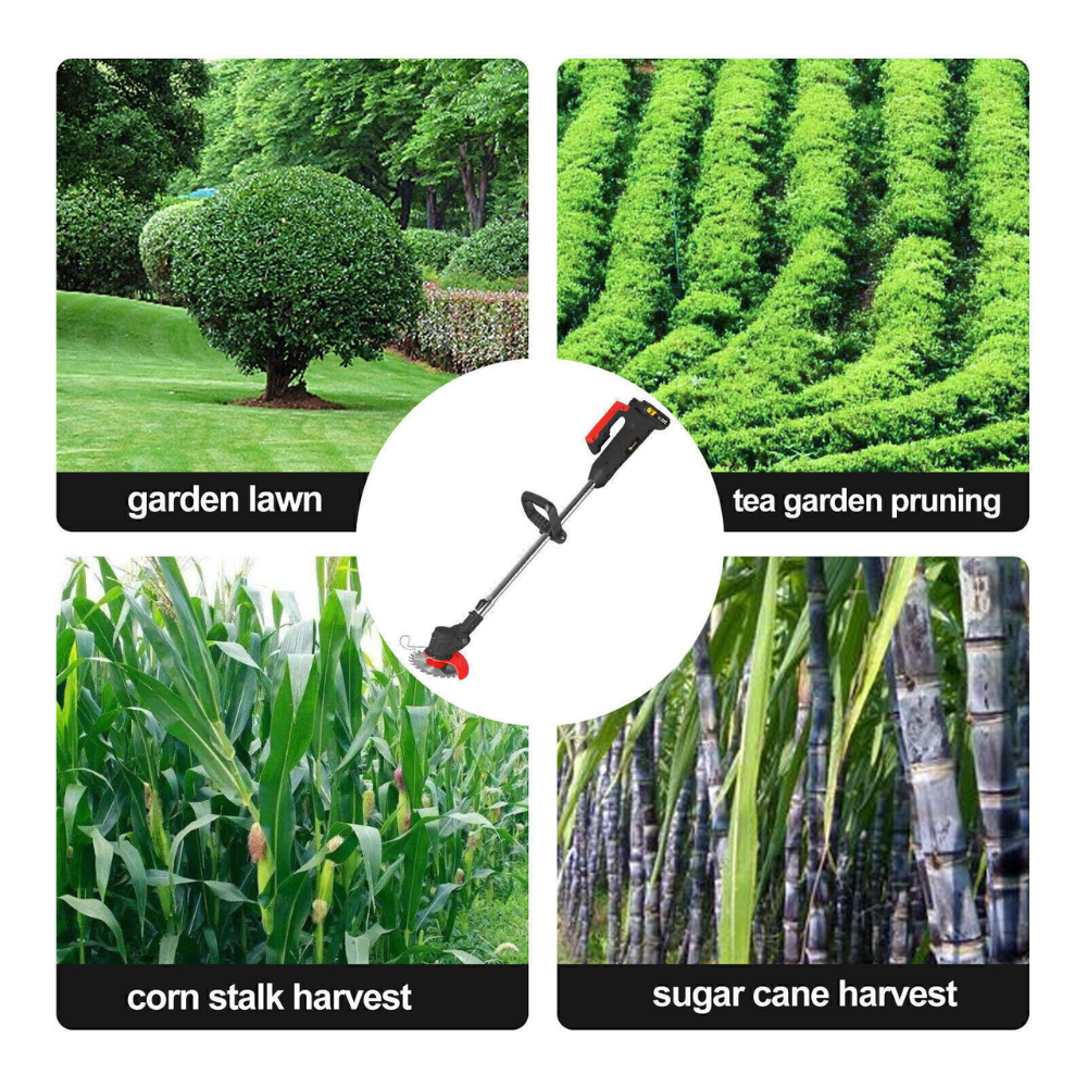 3-in-1 Cordless Lawn Mower (With 16 Blades + 2 Batteries)