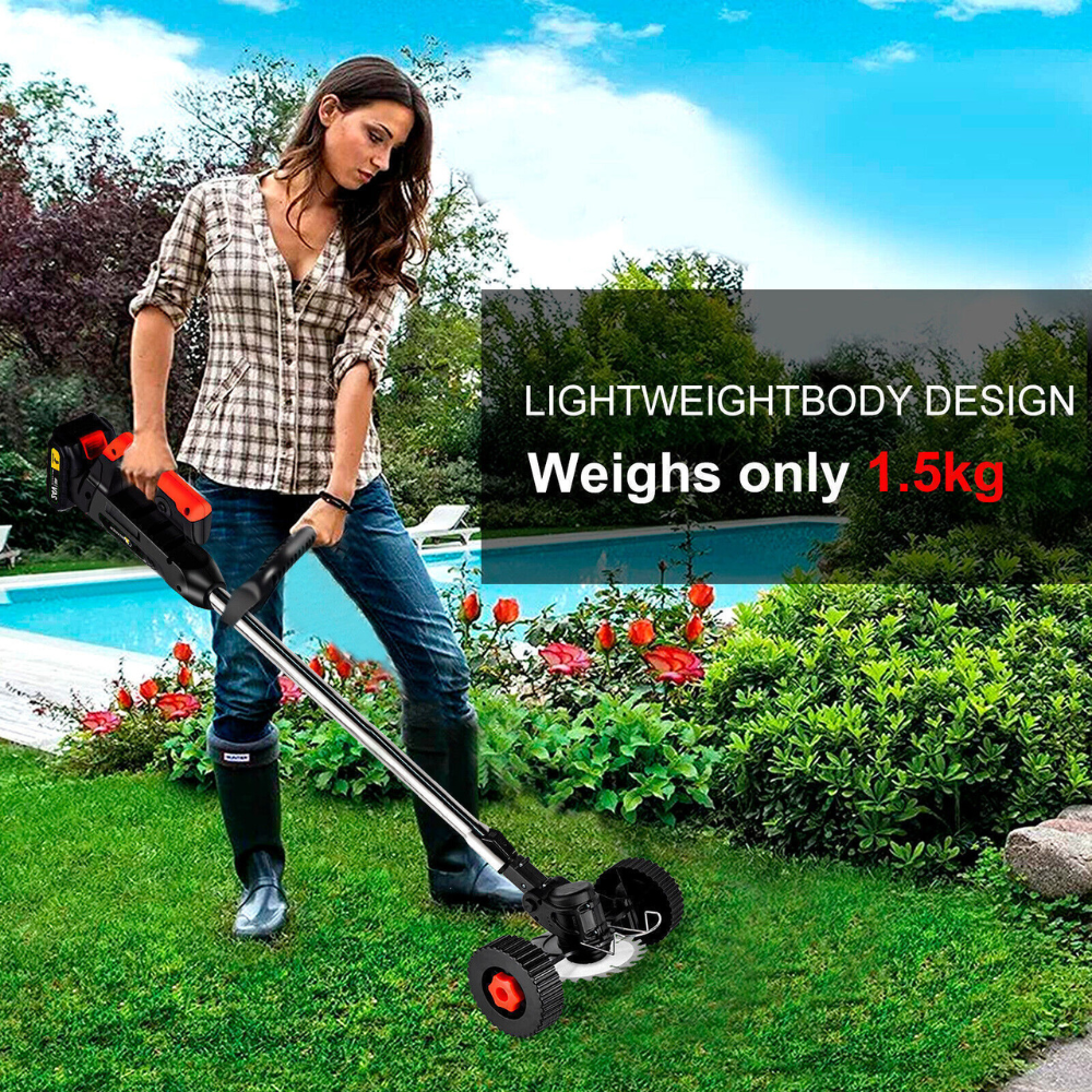 3-in-1 Cordless Lawn Mower (With 16 Blades + 2 Batteries)