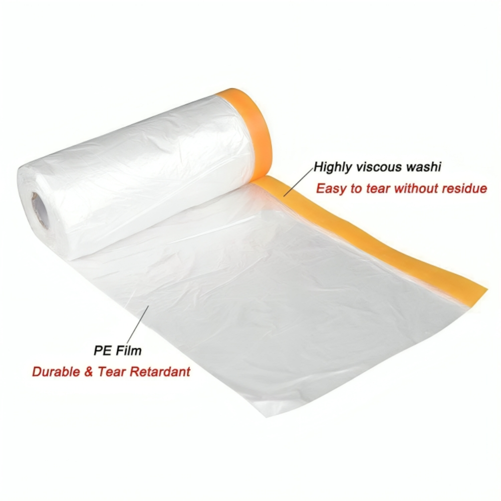 Pre-Taped Masking Film (6 Rolls)