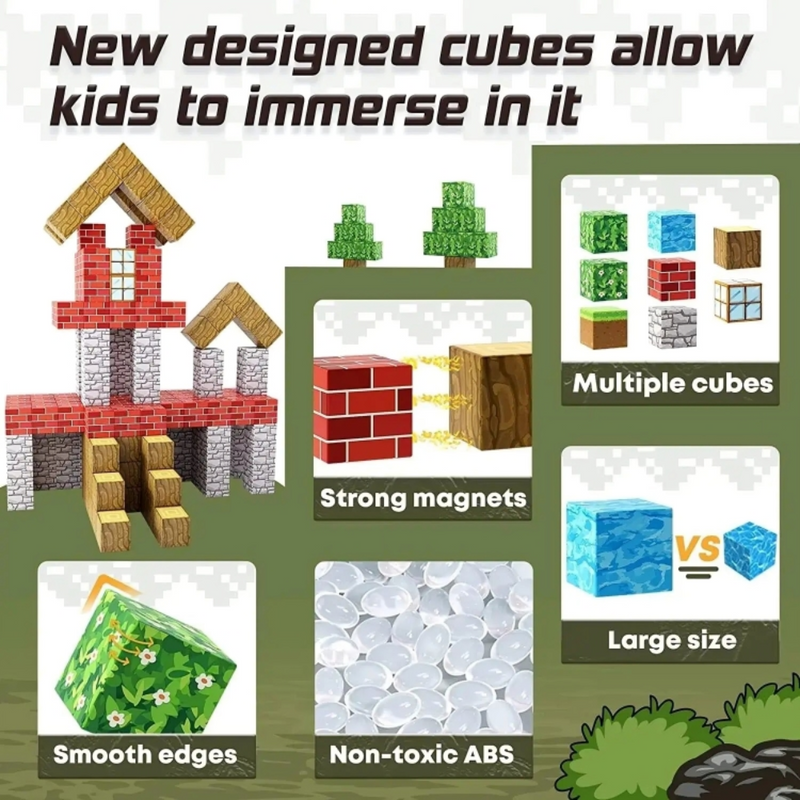 Minecraft Magnetic Blocks Set