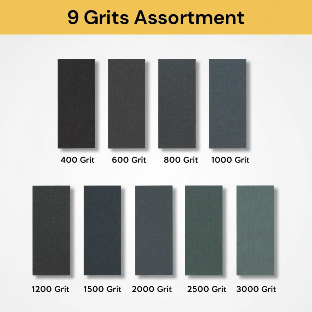 Wet & Dry Sandpaper Set (72 pcs)