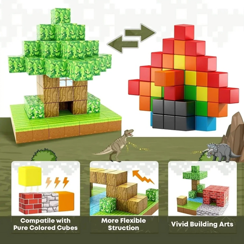 Minecraft Magnetic Blocks Set